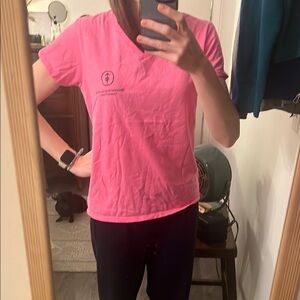Memorial Sloan Kettering Pink V-Neck Top